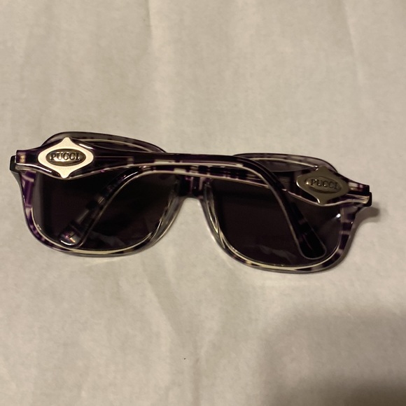 VINTAGE PUCCI BEAUTIFUL PURPLE & SILVER COLOR SUNGLASSES - Picture 2 of 8
